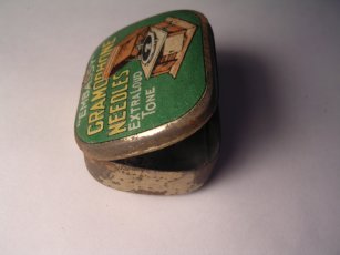 Gramophone needle box