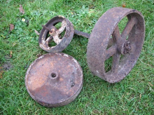 old iron wheels
