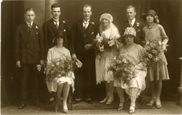 Sargent Crowther and Cissie Ormondroyd wedding party